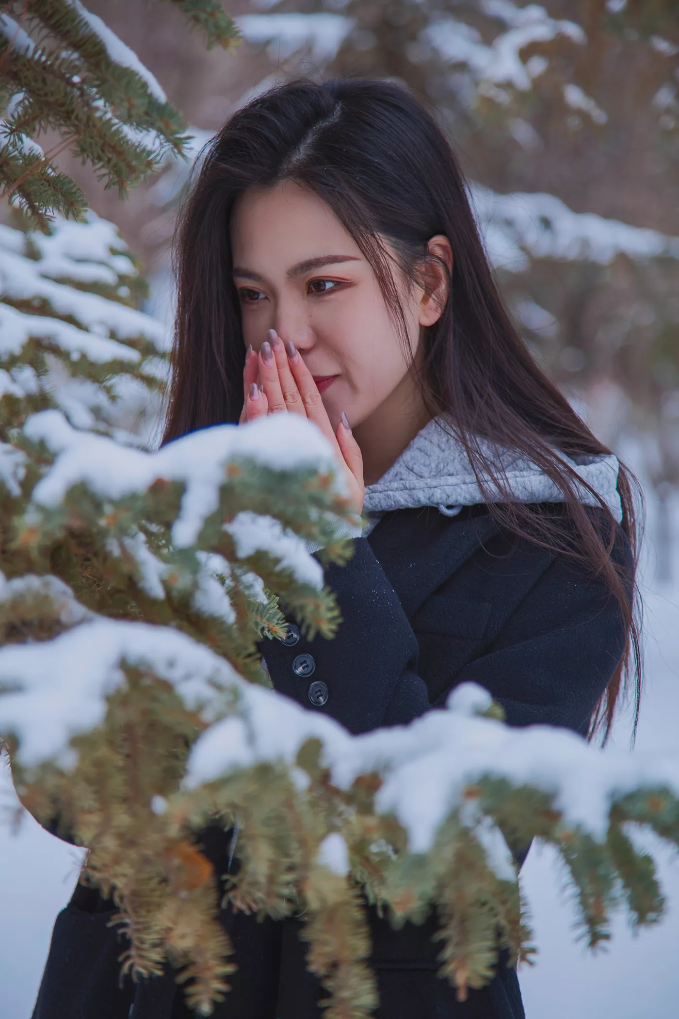 [织梦映像]NO.060 踏雪无痕-首次雪景拍摄，天寒地冻[300P/1V/3.58GB]插图3