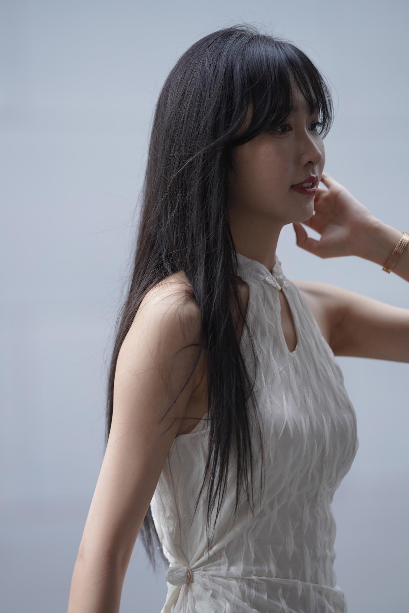 精选街拍作品 NO.4945 复古风白色连衣裙[112P/295MB]插图4