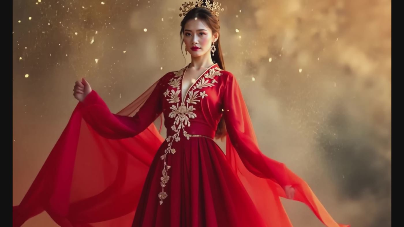 AI Video 005 Golden Petals _ Eastern Beauty (AI Creation, 4k Version, No Ads)[1V/173MB]插图1