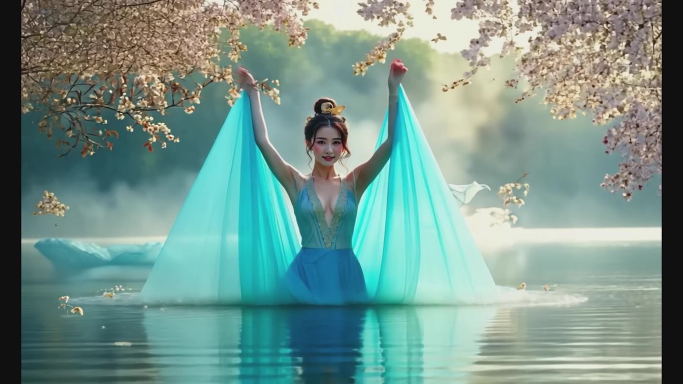 AI Video 005 Golden Petals _ Eastern Beauty (AI Creation, 4k Version, No Ads)[1V/173MB]插图2