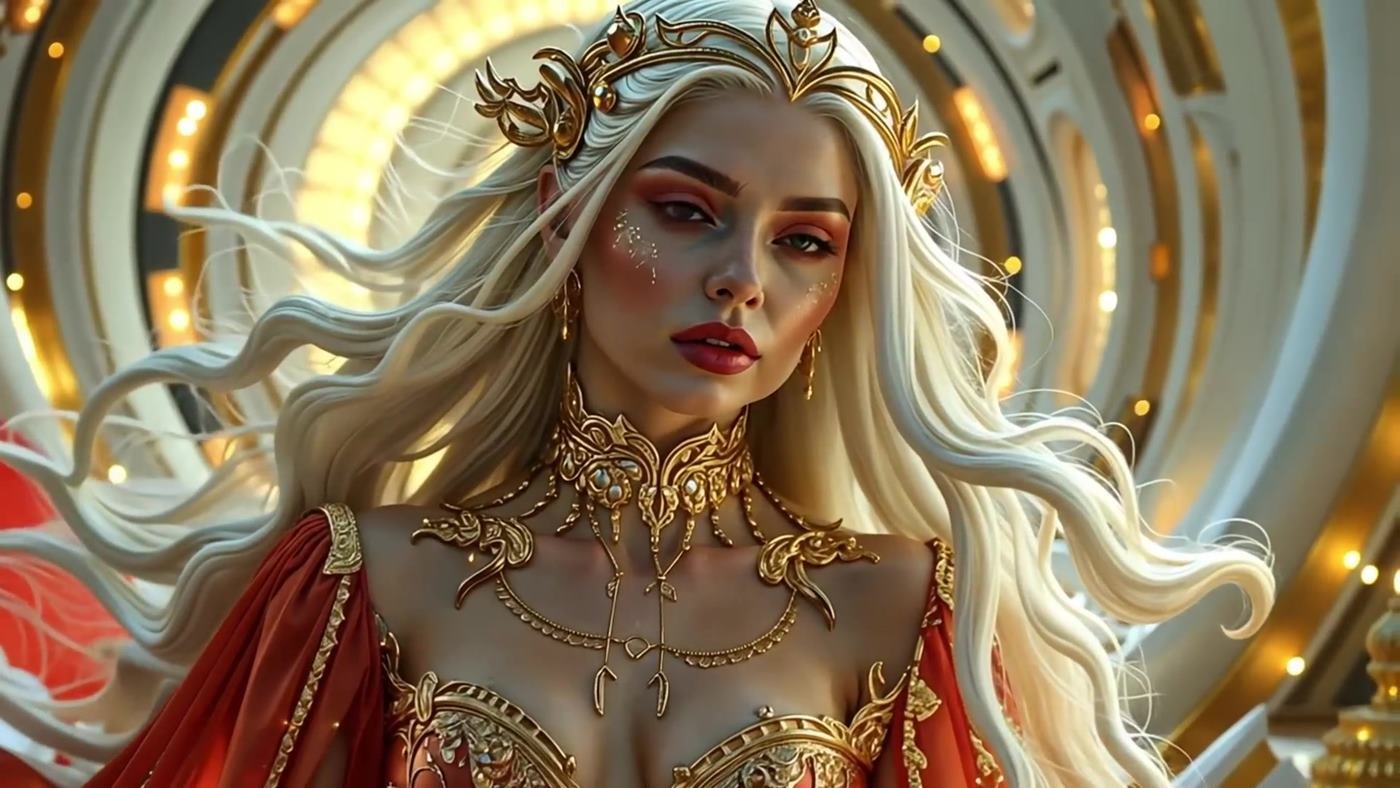 AI Video 007 Princess of Space Fantasy_ Futuristic Music Video[1V/277MB]-萌图网