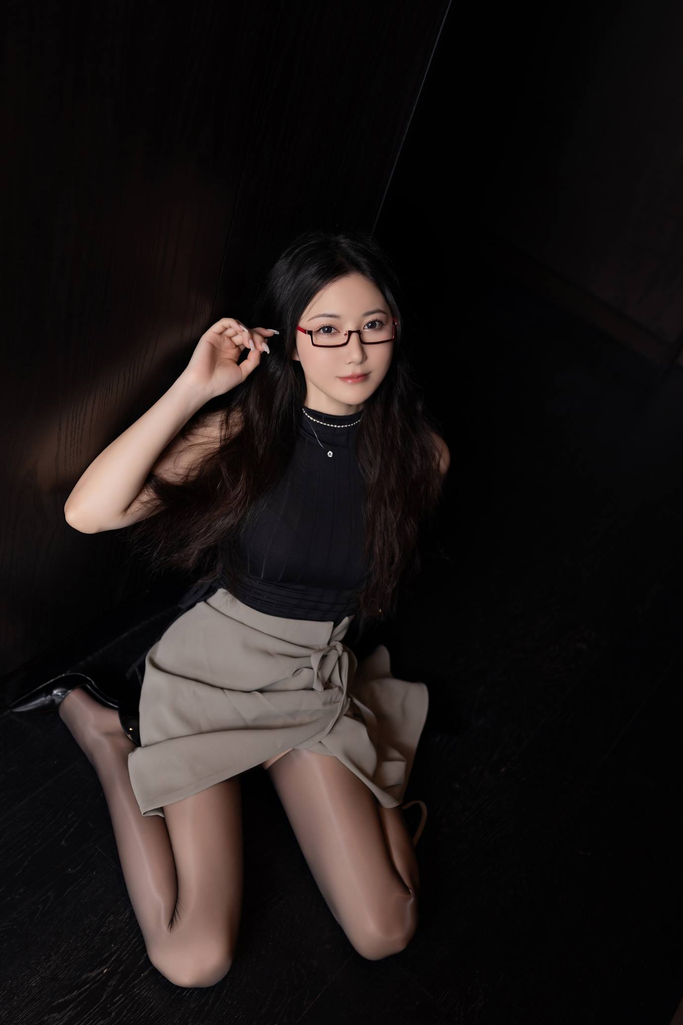 秀人名模鱼子酱Fish《眼镜娘》写真[120P/1.24GB]插图3