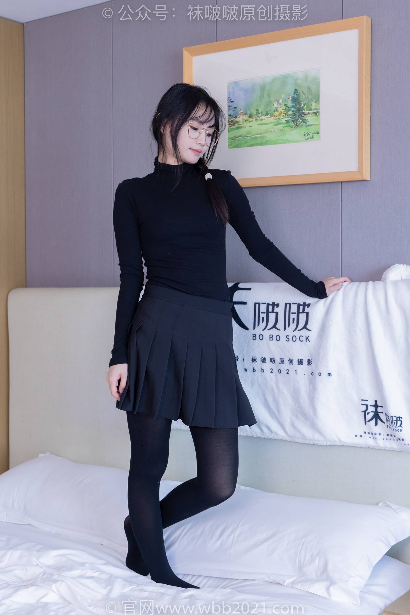 [BoBoSocks袜啵啵]NO.523 甜甜圈-皮鞋、厚黑丝[145P/1V/6.12GB]插图4