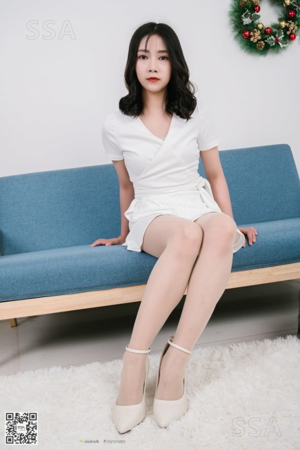 SSA丝社 第155期：阿花 白色连衣裙穿搭示范 [98P/92M]-萌图网