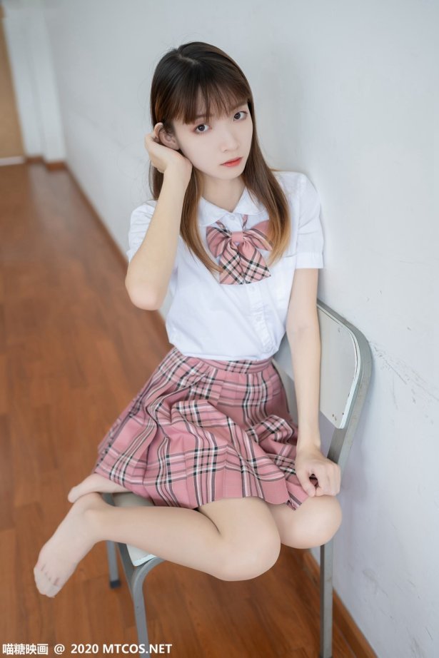 喵糖映画 JKL.009 粉格JK制服 [49P/309MB]-萌图网