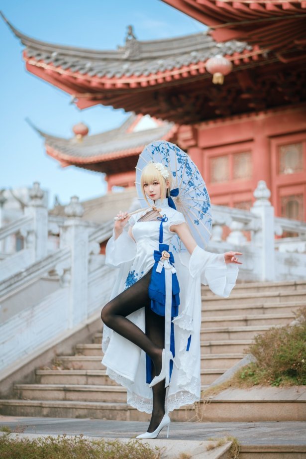 封疆疆v – saber 旗袍 [34P/368MB]-萌图网