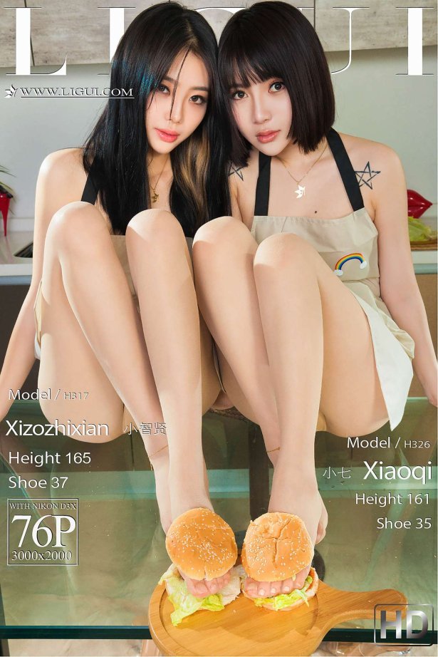 [Ligui丽柜]2022.03.18 《莲食记-超级汉堡》小智贤&小七 [75+1P/80.9MB]-萌图网