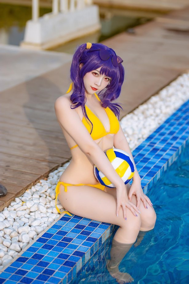 二佐Nisa - 碧蓝 波拉泳装 [20P/164MB]-萌图网