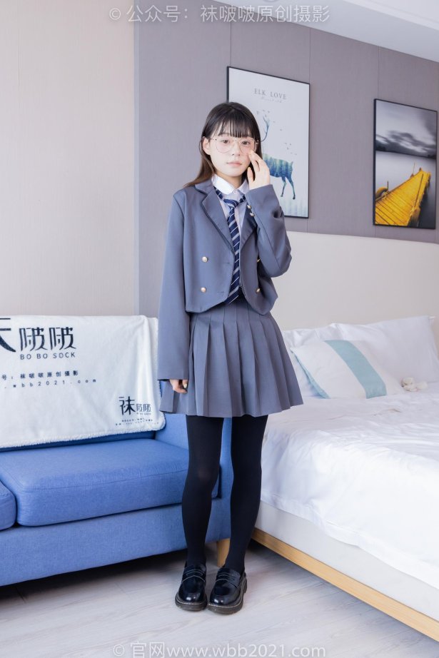 BoBoSocks袜啵啵 NO.402 糯米-皮鞋、厚黑丝、学院jk[140P/1V/6.29GB]-萌图网