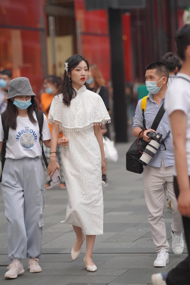 精选街拍作品 NO.3754 蕾丝旗袍[64P/154MB]-萌图网