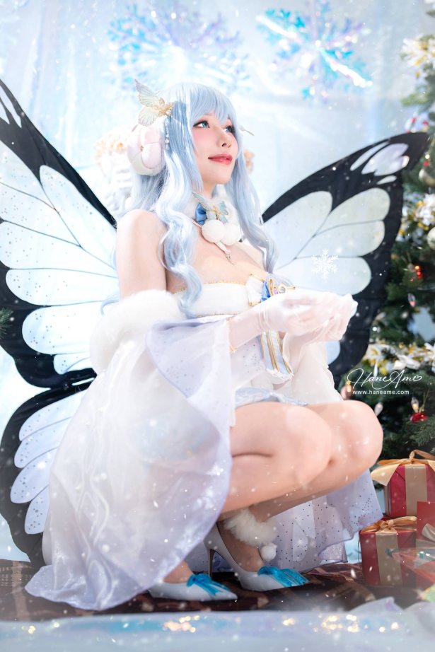Hane Ame 雨波写真 - 圣诞蝴蝶精灵[18P/93MB]-萌图网